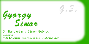 gyorgy simor business card