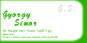 gyorgy simor business card